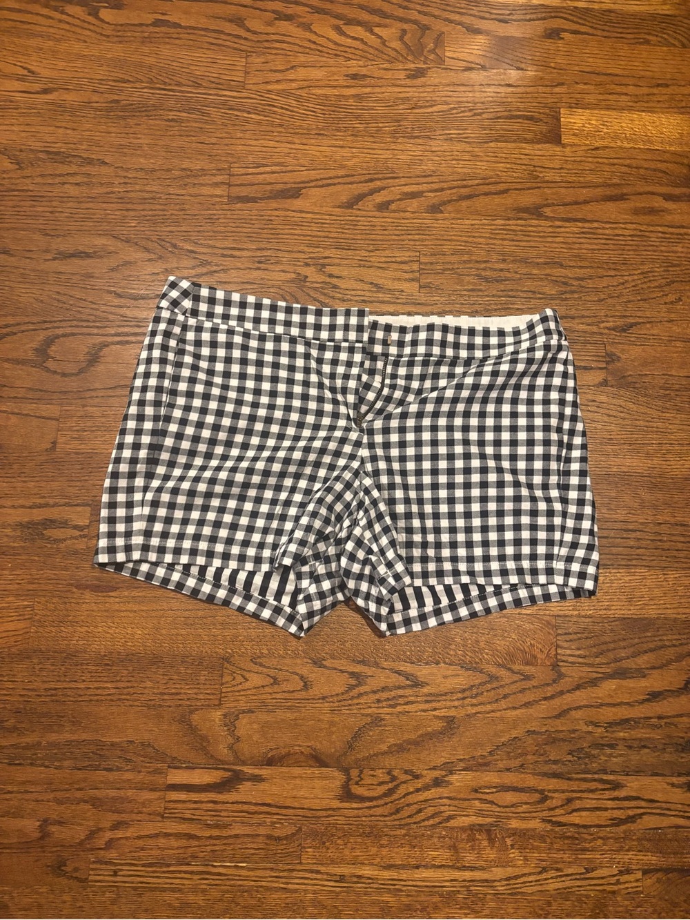 J. Crew Black and White Gingham Shorts